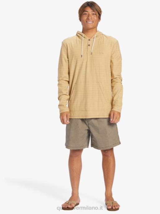 esso Quiksilver uomini felpa con cappuccio Carlton carlton taos a righe taupe HTZR744