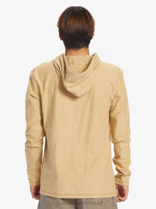 esso Quiksilver uomini felpa con cappuccio Carlton carlton taos a righe taupe HTZR744
