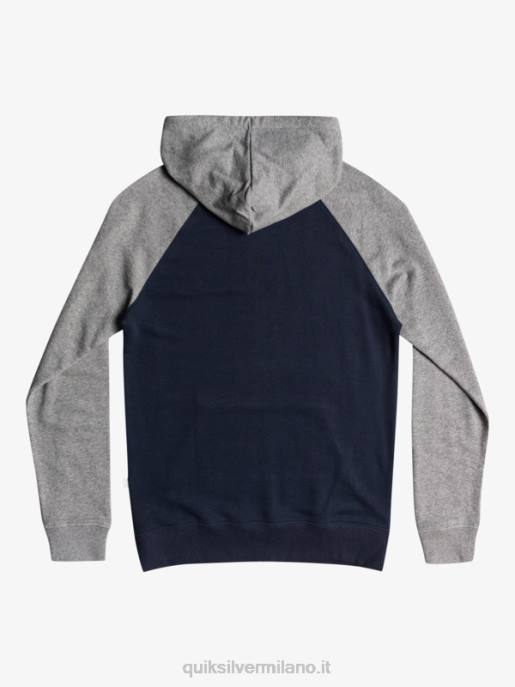 esso Quiksilver uomini felpa con cappuccio con zip essentials grigio chiaro melange/nero HTZR1514