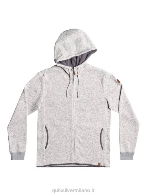 esso Quiksilver uomini felpa con cappuccio con zip keller erica grigio chiaro HTZR1479