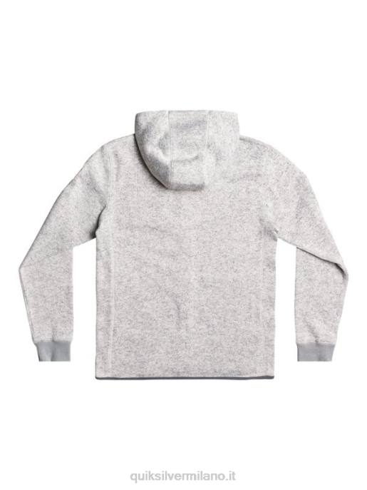 esso Quiksilver uomini felpa con cappuccio con zip keller erica grigio chiaro HTZR1479