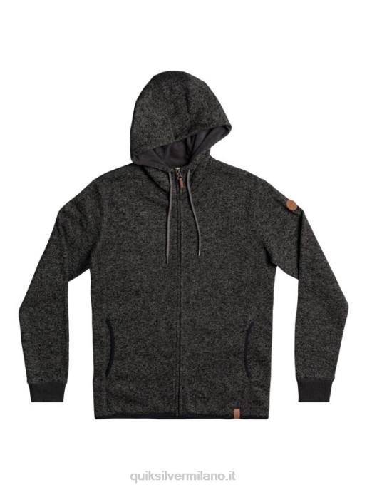 esso Quiksilver uomini felpa con cappuccio con zip keller erica grigio scuro HTZR1480