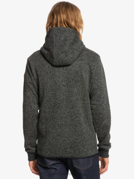 esso Quiksilver uomini felpa con cappuccio con zip keller erica grigio scuro HTZR1480