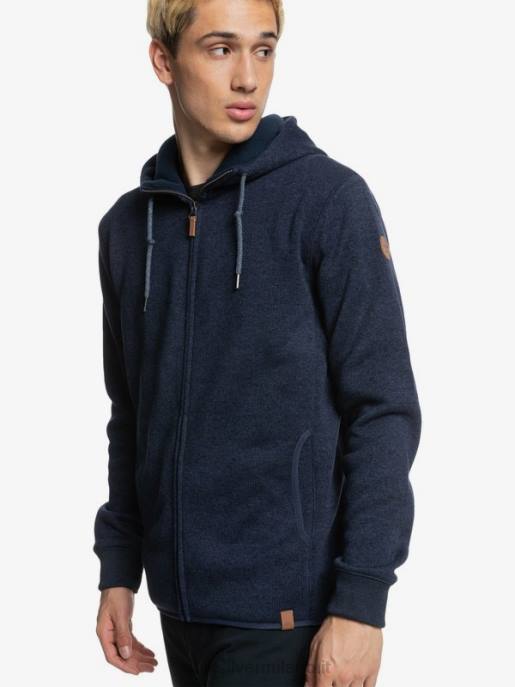 esso Quiksilver uomini felpa con cappuccio con zip keller notte parigina HTZR1478