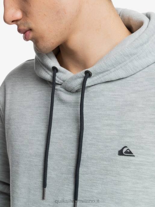 esso Quiksilver uomini felpa con cappuccio essenziale erica grigio chiaro HTZR1490