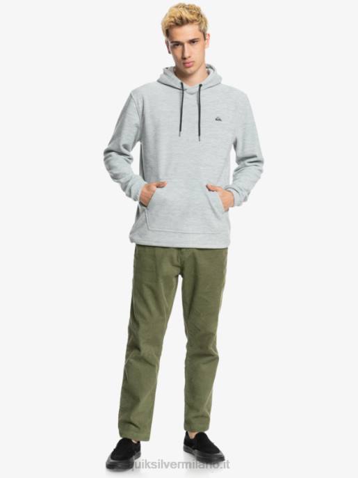 esso Quiksilver uomini felpa con cappuccio essenziale erica grigio chiaro HTZR1490