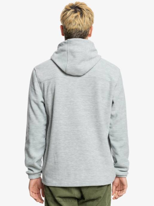 esso Quiksilver uomini felpa con cappuccio essenziale erica grigio chiaro HTZR1490