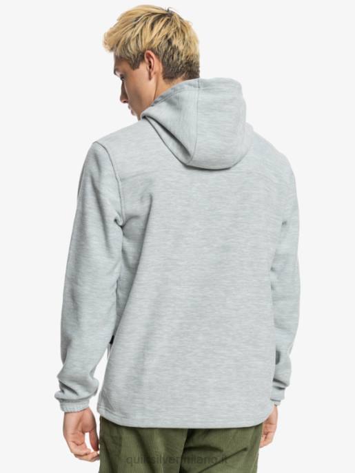 esso Quiksilver uomini felpa con cappuccio essenziale erica grigio chiaro HTZR1490