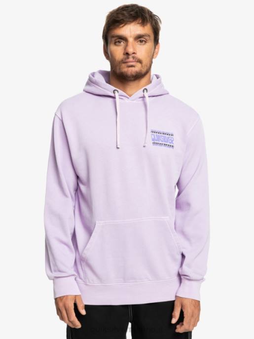 esso Quiksilver uomini felpa con cappuccio in lastra al neon lilla pastello HTZR1356