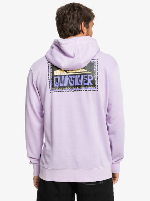 esso Quiksilver uomini felpa con cappuccio in lastra al neon lilla pastello HTZR1356