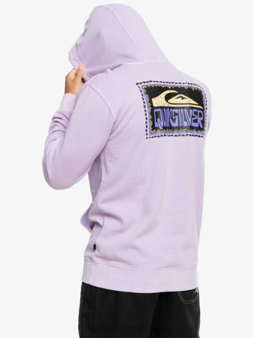esso Quiksilver uomini felpa con cappuccio in lastra al neon lilla pastello HTZR1356