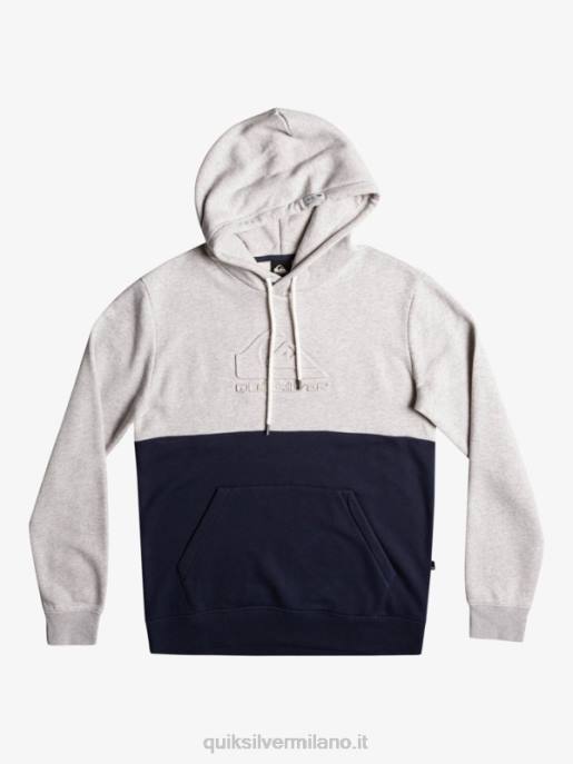 esso Quiksilver uomini felpa con cappuccio in rilievo erica grigio chiaro HTZR1682