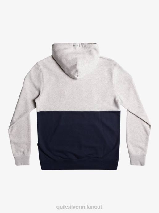 esso Quiksilver uomini felpa con cappuccio in rilievo erica grigio chiaro HTZR1682