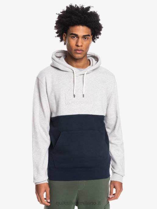 esso Quiksilver uomini felpa con cappuccio in rilievo erica grigio chiaro HTZR1682