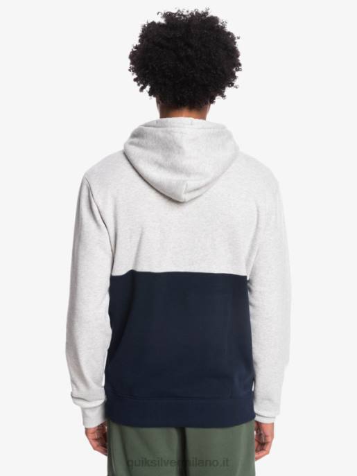 esso Quiksilver uomini felpa con cappuccio in rilievo erica grigio chiaro HTZR1682