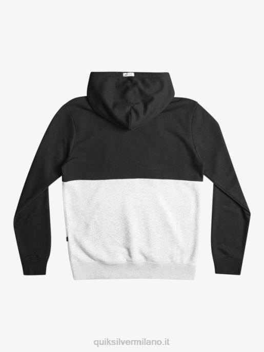 esso Quiksilver uomini felpa con cappuccio in rilievo nero HTZR1681