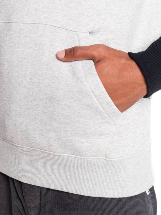 esso Quiksilver uomini felpa con cappuccio in rilievo nero HTZR1681