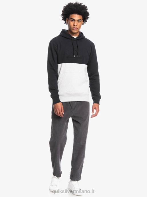 esso Quiksilver uomini felpa con cappuccio in rilievo nero HTZR1681