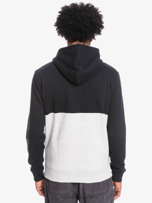 esso Quiksilver uomini felpa con cappuccio in rilievo nero HTZR1681