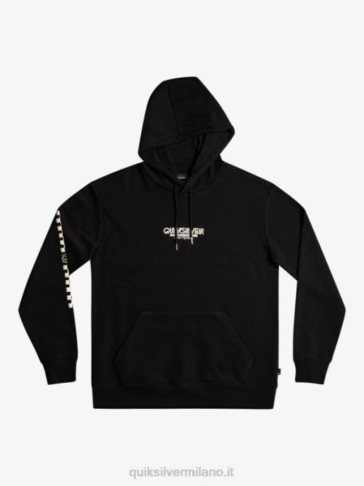 esso Quiksilver uomini felpa con cappuccio omni check nero HTZR1486