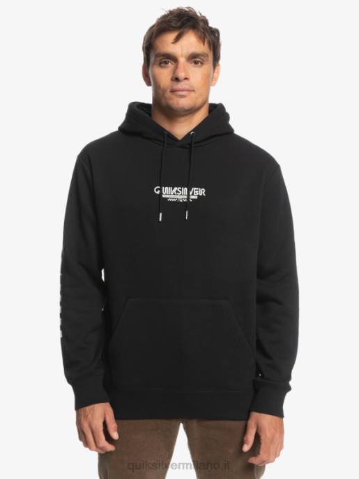 esso Quiksilver uomini felpa con cappuccio omni check nero HTZR1486