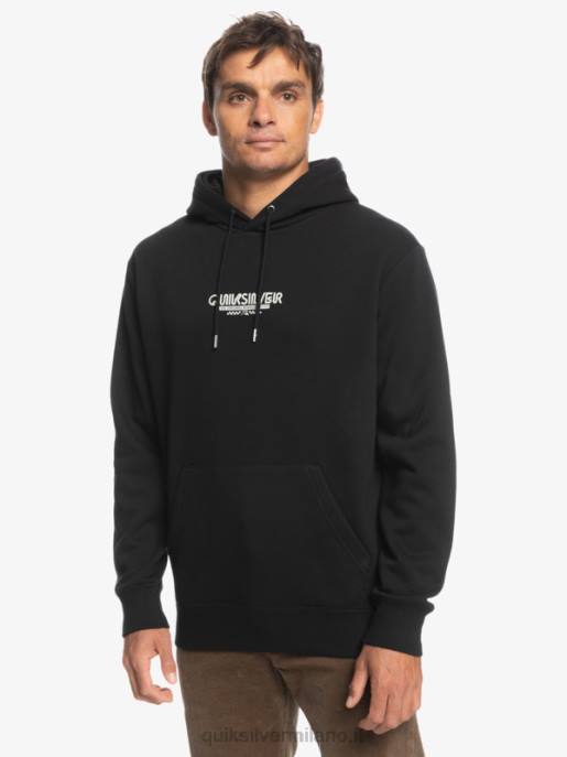 esso Quiksilver uomini felpa con cappuccio omni check nero HTZR1486