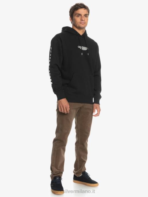 esso Quiksilver uomini felpa con cappuccio omni check nero HTZR1486