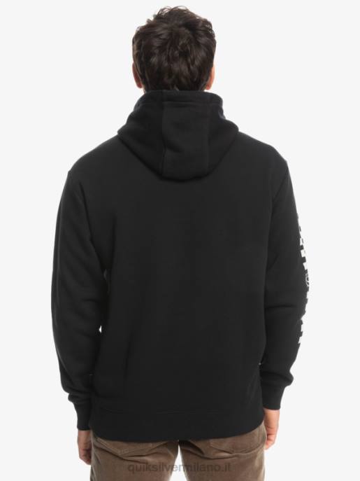 esso Quiksilver uomini felpa con cappuccio omni check nero HTZR1486