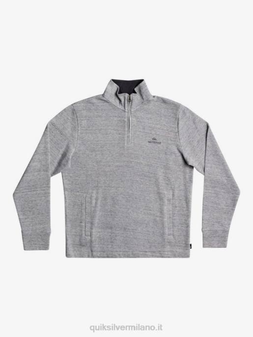 esso Quiksilver uomini felpa con collo a lupetto e zip pointsurf waterman erica grigio chiaro HTZR1800