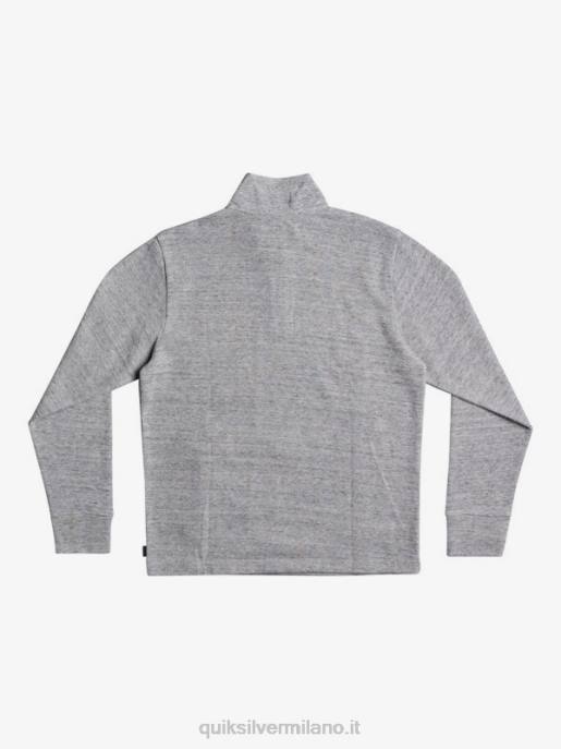 esso Quiksilver uomini felpa con collo a lupetto e zip pointsurf waterman erica grigio chiaro HTZR1800
