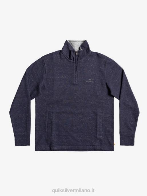 esso Quiksilver uomini felpa con collo a lupetto e zip pointsurf waterman giacca blu navy melange HTZR1801