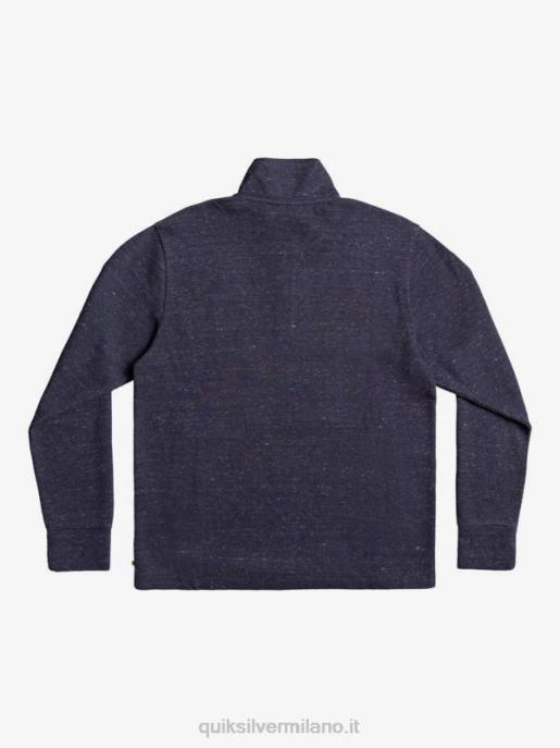 esso Quiksilver uomini felpa con collo a lupetto e zip pointsurf waterman giacca blu navy melange HTZR1801