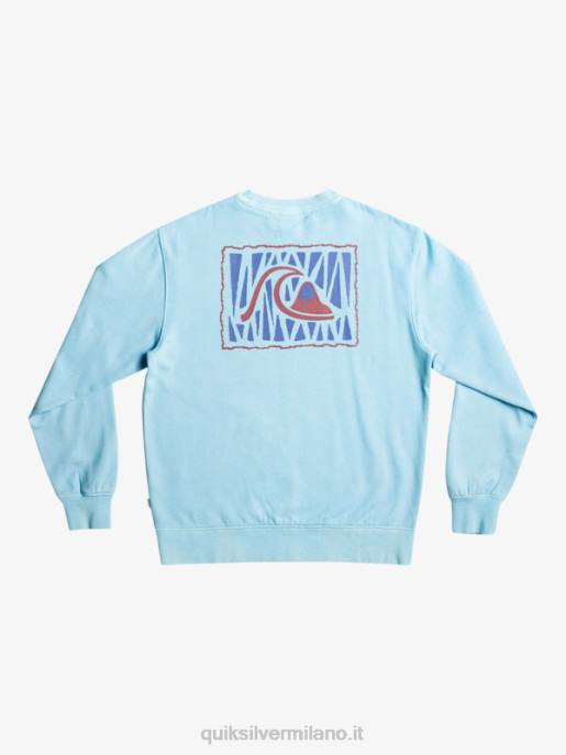 esso Quiksilver uomini felpa lastra al neon cielo blu HTZR1057