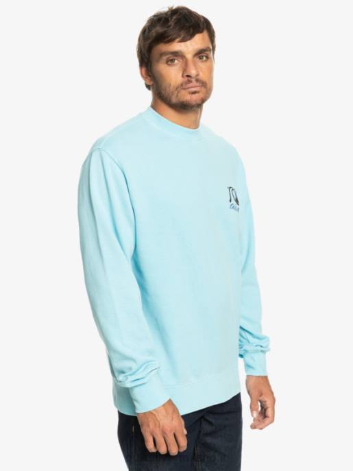 esso Quiksilver uomini felpa lastra al neon cielo blu HTZR1057