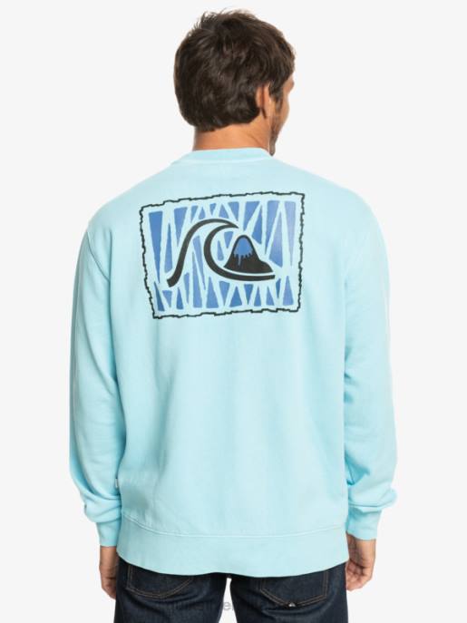 esso Quiksilver uomini felpa lastra al neon cielo blu HTZR1057