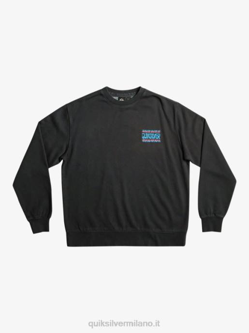 esso Quiksilver uomini felpa lastra al neon nero HTZR1055