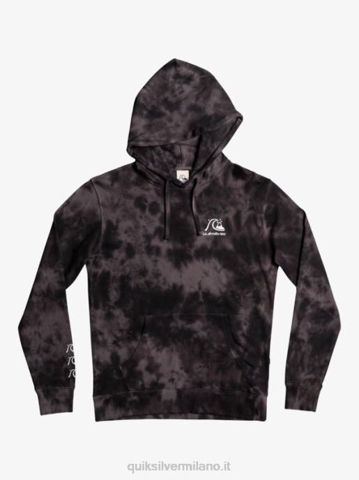 esso Quiksilver uomini felpa tie-dye nuvolata tintura cravatta nera nuvolata HTZR1503