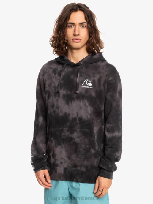 esso Quiksilver uomini felpa tie-dye nuvolata tintura cravatta nera nuvolata HTZR1503