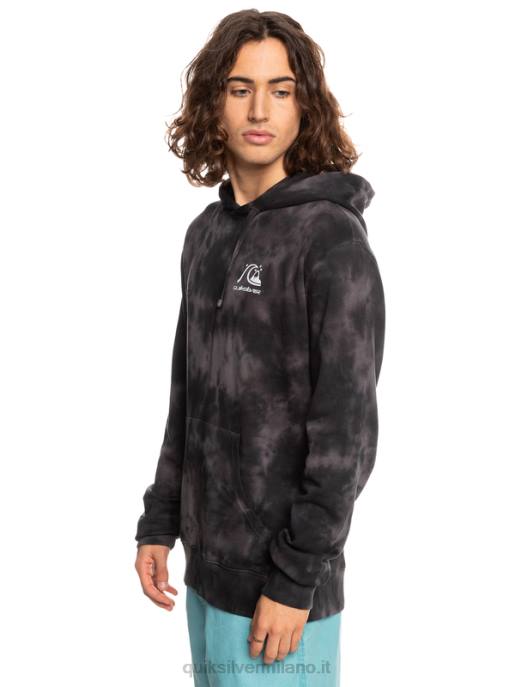 esso Quiksilver uomini felpa tie-dye nuvolata tintura cravatta nera nuvolata HTZR1503