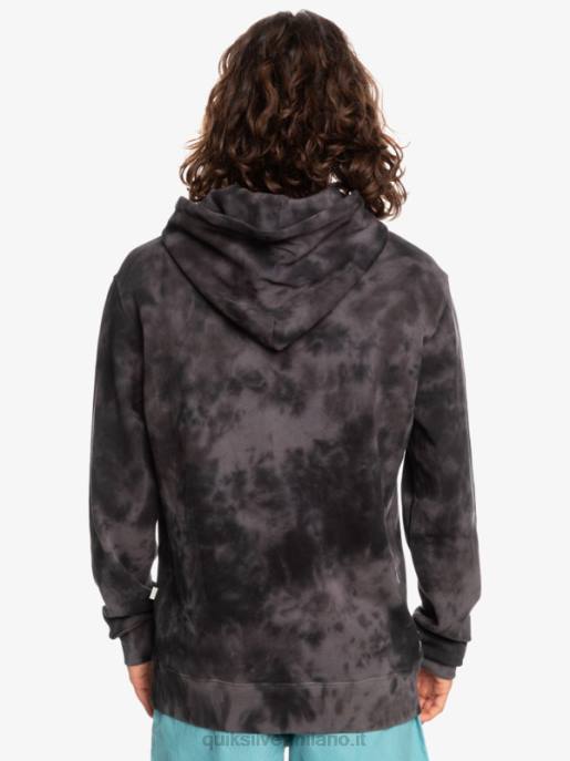 esso Quiksilver uomini felpa tie-dye nuvolata tintura cravatta nera nuvolata HTZR1503