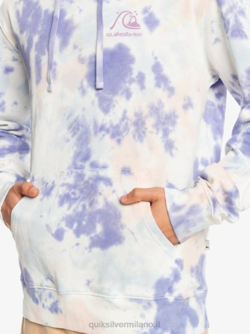 esso Quiksilver uomini felpa tie-dye nuvolata tintura per cravatta nuvolata color pesca HTZR1502