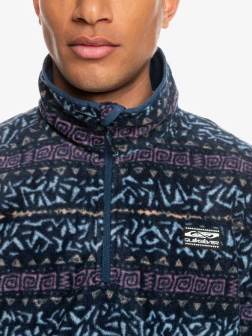 esso Quiksilver uomini maglione in pile a un quarto di aker canale nordico dell\'orchidea polverosa HTZR1878