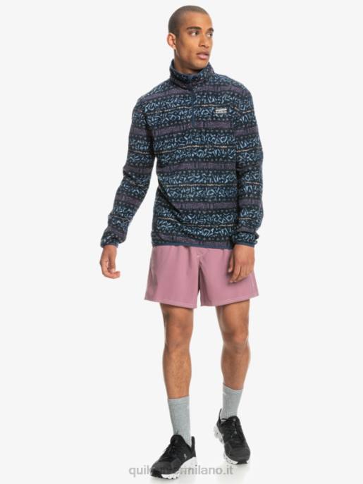 esso Quiksilver uomini maglione in pile a un quarto di aker canale nordico dell\'orchidea polverosa HTZR1878
