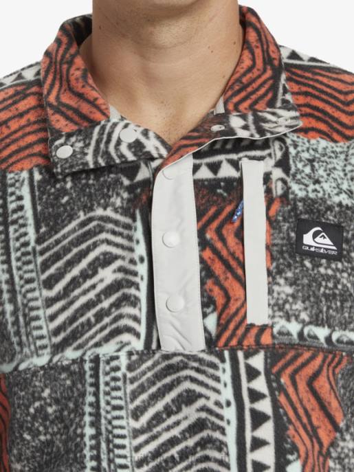 esso Quiksilver uomini nessun pullover in pile a scatto di destinazione salmone fresco saltato fuori HTZR1041