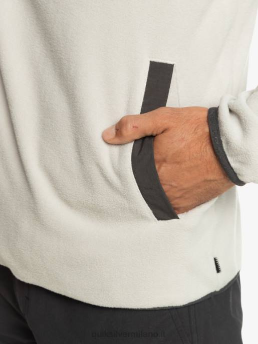 esso Quiksilver uomini nessun pullover in pile a scatto di destinazione viola grigio HTZR1039