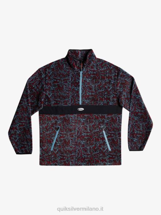 esso Quiksilver uomini pile mezza zip saturno saturno blu provenzale HTZR1562