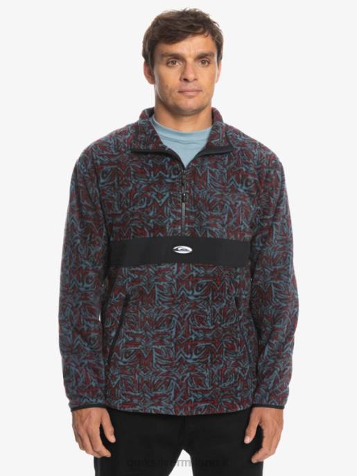 esso Quiksilver uomini pile mezza zip saturno saturno blu provenzale HTZR1562