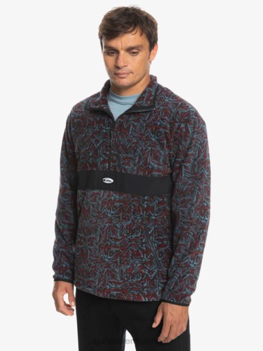 esso Quiksilver uomini pile mezza zip saturno saturno blu provenzale HTZR1562