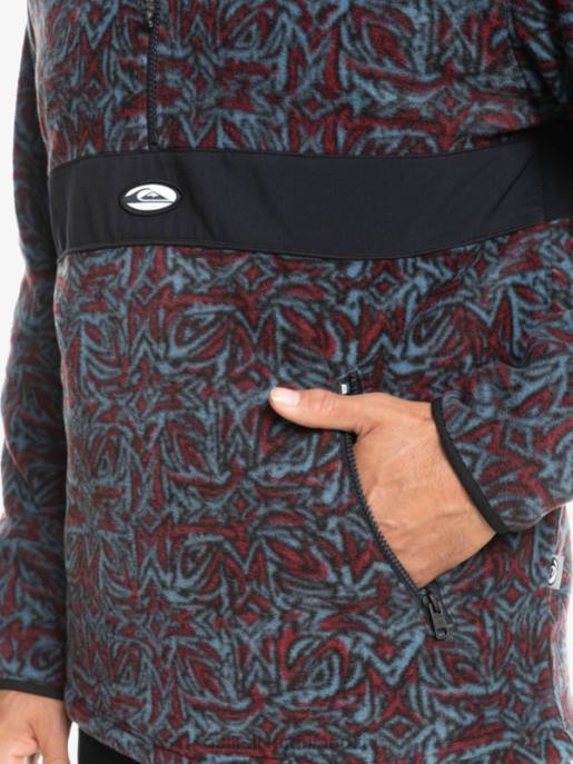 esso Quiksilver uomini pile mezza zip saturno saturno blu provenzale HTZR1562