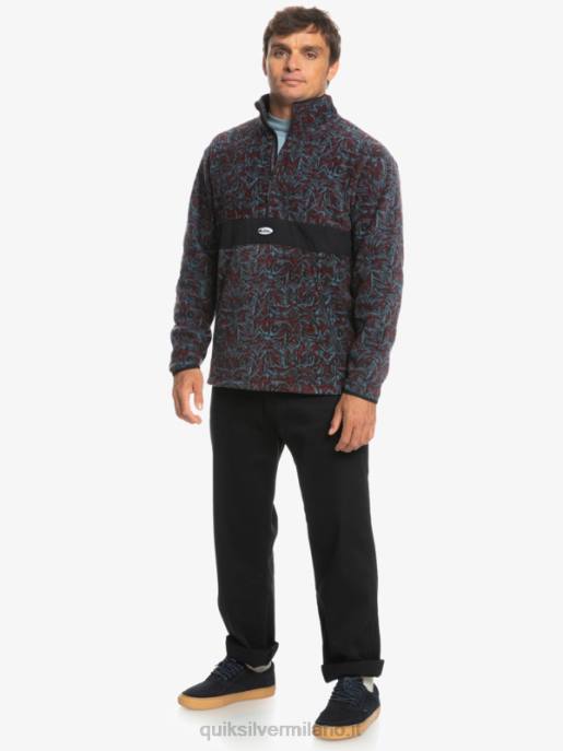 esso Quiksilver uomini pile mezza zip saturno saturno blu provenzale HTZR1562